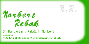 norbert rebak business card